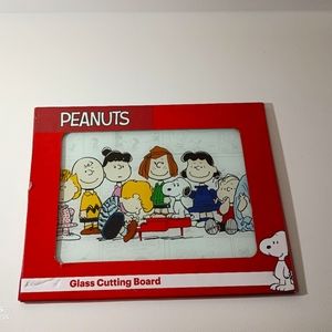 Snoopy Peanuts Charlie Brown Cutting Board Glass 12x15